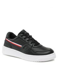 Tommy Hilfiger Sneakersy Stripes Low Cut Lace-Up Sneaker T3X9-32848-1355 S Czarny. Czarne buty sportowe chłopięce Tommy Hilfiger, bez wzorów, ze skóry, bez zapięcia. Za 399.99 zł.