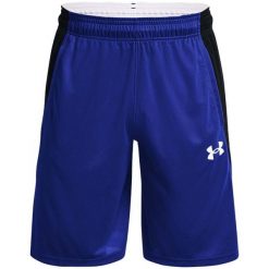 Spodenki koszykarskie męskie Under Armour Baseline 10". Niebieskie krótkie spodenki sportowe męskie Under Armour, m, bez wzorów, do koszykówki. Za 139.99 zł.