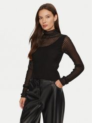 Hugo Golf Serani 50522572 Czarny Slim Fit. Czarne bluzki damskie Hugo, l, bez wzorów, z syntetyku, bez kołnierzyka, bez ramiączek. Za 439.99 zł.