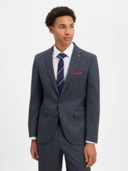 Finshley & Harding London marynarka z zestawu modułowego z domieszką wełny Mężczyźni Slim Fit szary, 46. Szare marynarki męskie Finshley & Harding London, bez wzorów, z wełny, biznesowe. Za 699.95 zł.