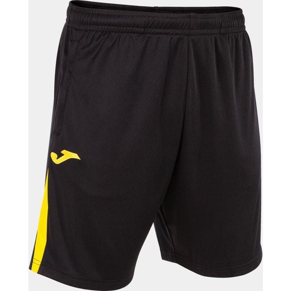 Szorty Piłkarskie JOMA Championship VII XL - Czarne/Żółte. Czarne krótkie spodenki sportowe męskie Joma, m, bez wzorów, do piłki nożnej. Za 111.50 zł.