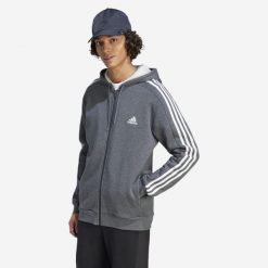 Bluza z kapturem męska ADIDAS Gym & Pilates. Białe bluzy męskie Adidas, m, bez wzorów, z bawełny, z kapturem. Za 199.99 zł.