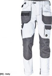 CERVA DAYBORO spodnie - męskie spodnie robocze, odblaskowe elementy, 100 % TRIFIBETEX - biały 48. Białe spodnie materiałowe męskie CERVA, m, bez wzorów. Za 163.59 zł.