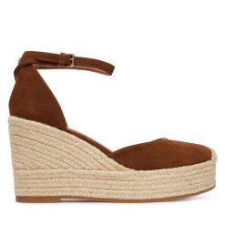 Espadryle BOSS. Brązowe espadryle damskie Boss, bez wzorów, bez obcasa, bez zapięcia. Za 799.99 zł.