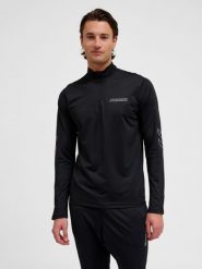 Bluza dresowa zapinana do połowy Hummel Strength PL. Czarne bluzy męskie Hummel, xl, bez wzorów, z dresówki, bez kaptura, na fitness i siłownię. Za 286.00 zł.