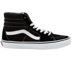 Buty na deskorolkę Vans Sk8-Hi. Czarne obuwie sportowe damskie Vans, bez wzorów, Vans SK8. W wyprzedaży za 327.30 zł.
