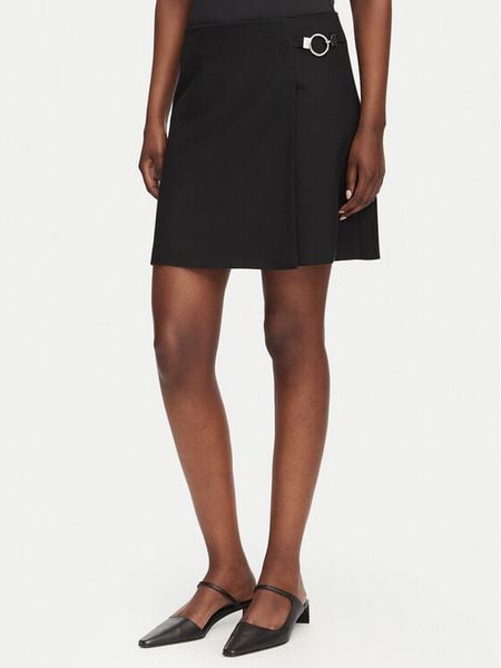 HUGO Spódnica mini Rilasi 50564193 Czarny Regular Fit. Czarne spódnice damskie Hugo, bez wzorów, z syntetyku, mini. Za 601.99 zł.