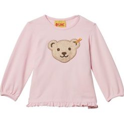 Bluza w kolorze jasnoróżowym. Czerwone bluzy dla niemowląt Steiff, z aplikacjami, bez ramiączek, bez kaptura. W wyprzedaży za 45.95 zł.