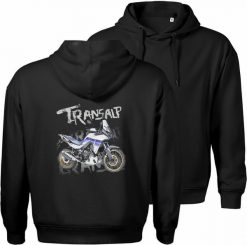 Bluza z kapturem motocyklowa z motocyklem na motor Honda Transalp 750 XL męska czarna M. Czarne bluzy męskie Topslang, m, bez wzorów, z kapturem. Za 287.30 zł.