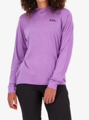 Bluza z kapturem damska Mons Royale Pivot Merino Long Sleeve Hood. Fioletowe bluzy damskie Mons Royale, m, bez wzorów, z materiału, z kapturem. Za 456.49 zł.