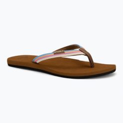 Japonki damskie Rip Curl Freedom Bloom Open Toe. Brązowe klapki damskie Rip Curl, bez wzorów, z materiału, bez obcasa. Za 109.99 zł.