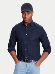 Tommy Jeans Koszula DM0DM22026 Granatowy Regular Fit. Niebieskie koszule męskie Tommy Jeans, m, bez wzorów, z bawełny, bez kołnierzyka, bez ramiączek. Za 349.99 zł.