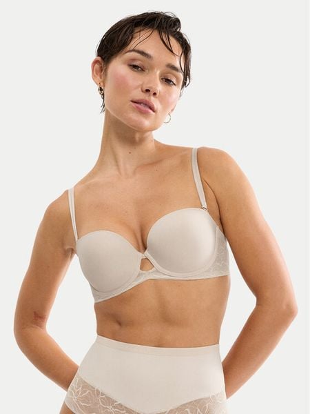 Triumph Biustonosz balkonetka Comfort Contour 10226401 Beżowy. Brązowe biustonosze Triumph, bez wzorów, z syntetyku. Za 135.99 zł.