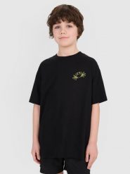 4F T-shirt oversize z nadrukiem chłopięcy - czarny 158 (12-13 lat). Czarne t-shirty dla chłopców 4f, bez wzorów, z bawełny, bez ramiączek. W wyprzedaży za 29.99 zł.