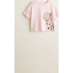Mango Kids - Top dziecięcy Leo 110-152 cm. Czerwone t-shirty i topy dla dziewczynek Mango Kids, bez wzorów, z bawełny, bez ramiączek. W wyprzedaży za 15.90 zł.