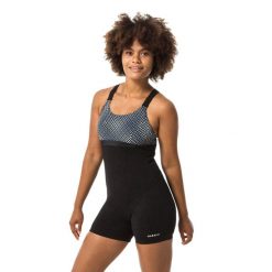 Strój jednoczęściowy do gimnastyki w wodzie/aquabike damski Nabaiji Elea Bul. Białe kostiumy jednoczęściowe damskie NABAIJI, xl, bez wzorów, sportowe, na fitness i siłownię. Za 129.99 zł.