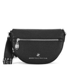 Torebka Beverly Hills Polo Club. Czarne listonoszki damskie Beverly Hills Polo Club, bez wzorów, bez dodatków. Za 179.99 zł.