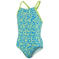 Speedo Strój Kąpielowy Allover Rippleback. Zielone stroje kąpielowe dla dziewczynek Speedo. W wyprzedaży za 99.00 zł.