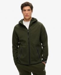 Superdry Tech Logo Loose Ziphood bluza z kapturem luźny krój. Zielone bluzy męskie Superdry., m, bez wzorów, z bawełny, z kapturem. Za 406.35 zł.