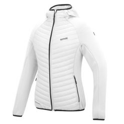 Damska Andreson Stretch Water-Resistlent Hybrid quilted Jacket. Białe kurtki damskie Regatta, bez wzorów, z puchu, bez kaptura, trekkingowe. Za 206.99 zł.