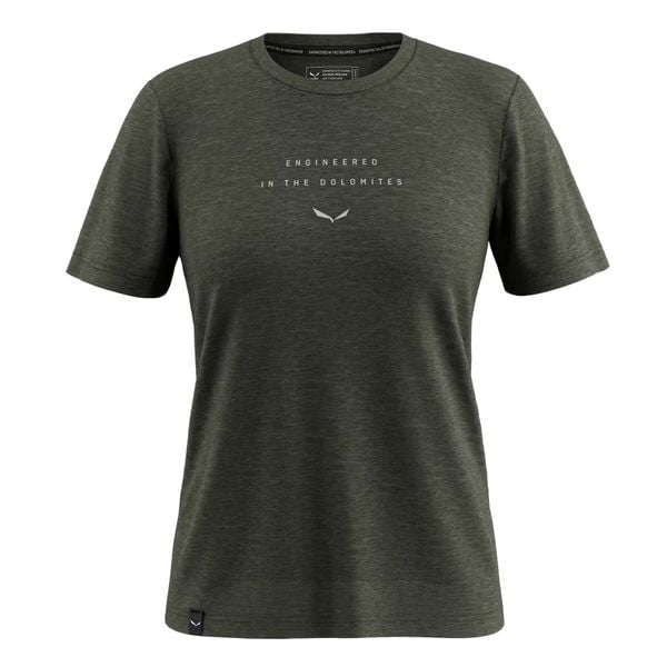 T-shirt damski Salewa Eagle Eitd AM. Zielone t-shirty damskie Salewa, m, bez wzorów, z materiału, bez kołnierzyka. Za 373.50 zł.