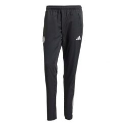 Spodnie dresowe Prematch Manchester United 2025/26. Czarne spodnie sportowe męskie Adidas, l, bez wzorów, z dresówki, na fitness i siłownię. Za 257.50 zł.
