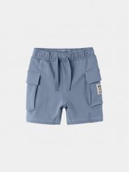 NAME IT Szorty materiałowe Dylan 13228567 Niebieski Regular Fit. Niebieskie szorty dla chłopców Name it, bez wzorów, z bawełny. Za 79.99 zł.
