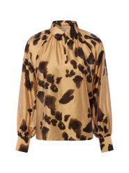 Msch Copenhagen Bluzka - MSCHNilla Kobiety brązowy, S. Brązowe bluzki damskie MSCH Copenhagen, s, bez wzorów, bez kołnierzyka, bez ramiączek. Za 169.95 zł.