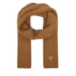 Szalik Guess. Brązowe szaliki i chusty damskie Guess, z aplikacjami. Za 234.99 zł.