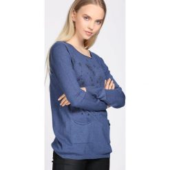 Niebieski Sweter Purpose. Niebieskie swetry damskie Born2be, na jesień. Za 49.99 zł.
