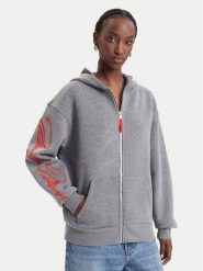 Guess Bluza W6BQ21 K7947 Szary Relaxed Fit. Szare bluzy damskie Guess, xl, z aplikacjami, z syntetyku, bez kaptura. Za 524.99 zł.