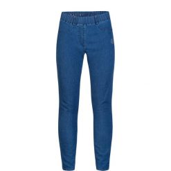 Spodnie damskie Rafiki Evo. Niebieskie spodnie materiałowe damskie Rafiki, bez wzorów, wspinaczkowe. W wyprzedaży za 414.50 zł.