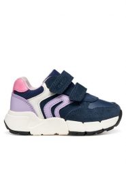Geox Sneakersy B Flexyper Mini Girl B656NA 05422 C4215 S Granatowy. Niebieskie buty sportowe dziewczęce Geox, bez wzorów, ze skóry, bez zapięcia. Za 269.99 zł.