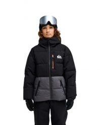 Kurtka śniegowa techniczna dla Chłopcy HIGHLAND 10K Czarny. Czarne kurtki i płaszcze dla chłopców Quiksilver, bez wzorów, z materiału, bez kaptura. Za 429.99 zł.