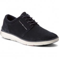 Półbuty TOMMY HILFIGER - Lightweight City Suede Shoe FM0FM01610 Midnight 403. Niebieskie półbuty na co dzień męskie Tommy Hilfiger, z materiału. Za 599.00 zł.
