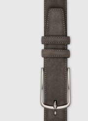 PAKO LORENTE - Zamszowy pasek męski w kolorze brązowym. Brązowe paski damskie Pako Lorente, bez wzorów, z zamszu. Za 149.99 zł.