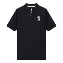 Juventus polo męskie. Czarne koszulki polo męskie JUVENTUS FC, m, bez wzorów, z bawełny, bez kołnierzyka, bez ramiączek, do piłki nożnej. Za 189.99 zł.