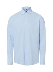Nils Sundström koszula casual z lnem Mężczyźni Modern Fit Bawełna niebieski, XXL. Niebieskie koszule męskie Nils Sundström, m, bez wzorów, z bawełny, casualowe, bez kołnierzyka, bez ramiączek. Za 179.95 zł.