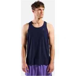 Koszulka bez rękawów męska Odlo Zeroweight Chill-Tec Running Tank 2.0. Niebieskie t-shirty męskie Odlo, m, bez wzorów, bez kołnierzyka. Za 199.44 zł.