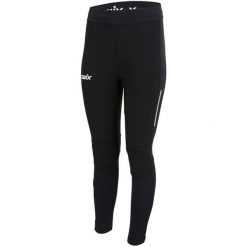 Damskie legginsy wiatroszczelne Swix Focus. Czarne legginsy damskie Swix, bez wzorów. Za 622.00 zł.