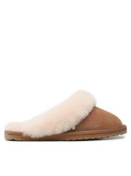 EMU Australia Kapcie Jolie W10015 Brązowy. Brązowe kapcie damskie Emu Australia, bez wzorów, ze skóry. Za 269.99 zł.