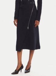 BOSS Spódnica midi Feliora 50542878 Granatowy Regular Fit. Niebieskie spódnice damskie Boss, xs, bez wzorów, z wiskozy, midi. Za 919.99 zł.