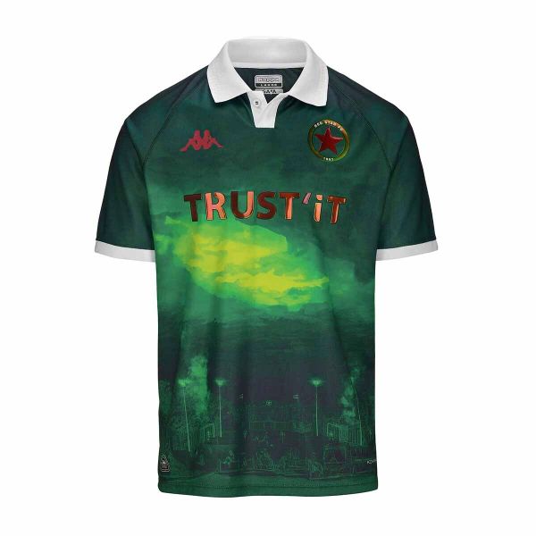 Koszulka domowa Red Star FC 2024/25. Białe koszulki sportowe męskie Kappa, bez wzorów, bez kołnierzyka, bez ramiączek, do piłki nożnej. W wyprzedaży za 268.10 zł.