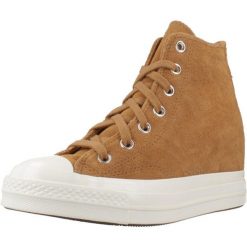 Buty CONVERSE CHUCK 70 WEDGE HI Brązowy. Brązowe trekkingi damskie Converse, trekkingowe. Za 319.99 zł.