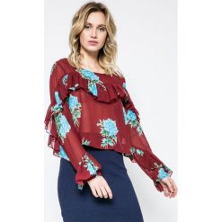 Missguided - Bluzka. Szare bluzki damskie Missguided, z poliesteru, casualowe, z okrągłym kołnierzem. W wyprzedaży za 39.90 zł.