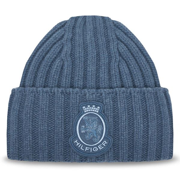 Czapka Tommy Hilfiger. Niebieskie czapki i kapelusze damskie Tommy Hilfiger, na zimę, bez wzorów. Za 349.99 zł.