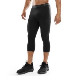 Męskie treningowe legginsy rybaczki Fitness Siroko Enlli. Czarne legginsy sportowe męskie SIROKO, m, bez wzorów, z materiału, na fitness i siłownię. Za 126.00 zł.