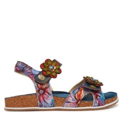 Sandały Laura Vita. Czerwone sandały damskie Laura Vita, bez wzorów, bez obcasa, na płaskiej podeszwie, bez zapięcia. Za 409.99 zł.