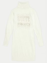 Guess Sukienka dzianinowa J4BK13 Z2NQ2 Écru Comfort Fit. Sukienki dla dziewczynek Guess, z aplikacjami, z dzianiny, bez ramiączek. Za 189.99 zł.