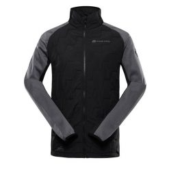 Bluza męska sportowa z wełną merino Alpine Pro Jorw. Czarne bluzy męskie Alpine Pro, m, bez wzorów, z wełny, bez kaptura. W wyprzedaży za 239.00 zł.